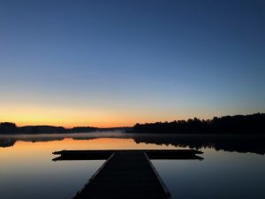 zonsopgang aan de Plas in Houthalen
